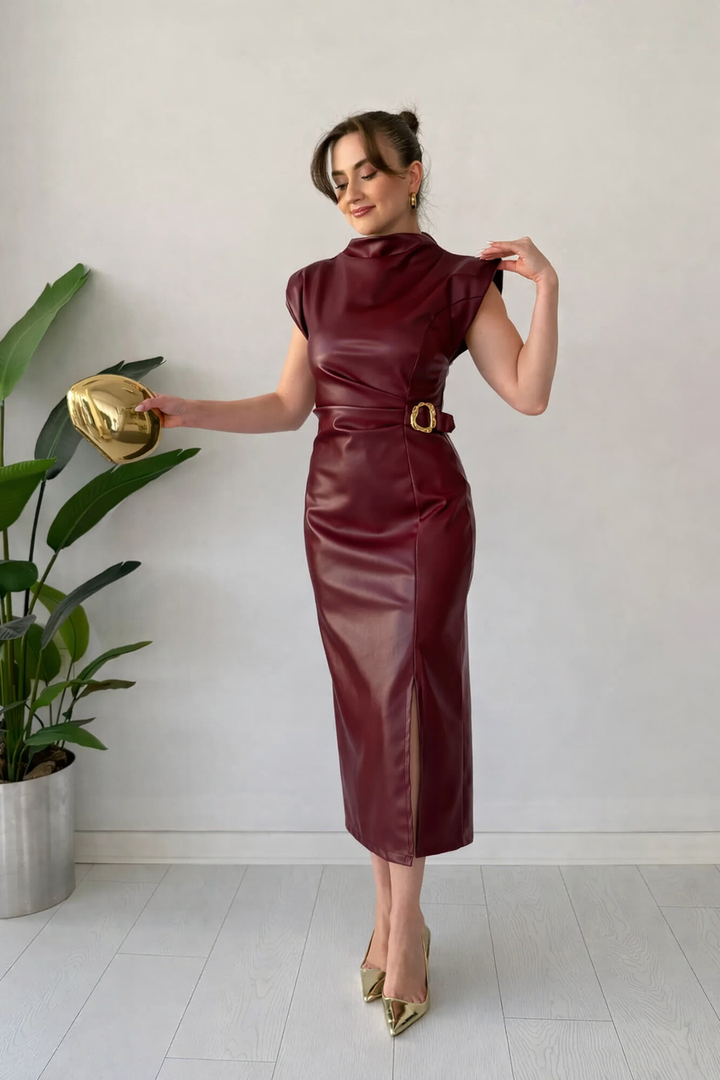 Claudine - Elegant Dress With Belt