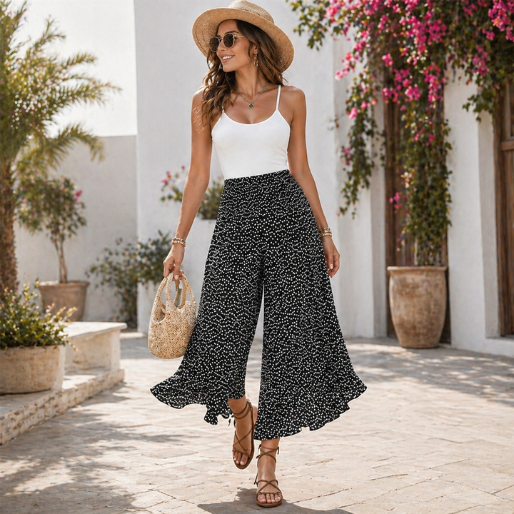 Tatiani - High Waisted Wide Leg Trousers