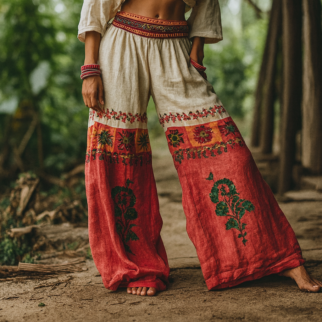 Gladys - Comfortable Bohemian Yoga Pants