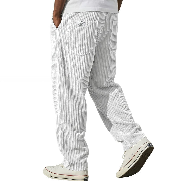 Paloinira - Pants with Wide-Leg Fit and Corduroy Texture