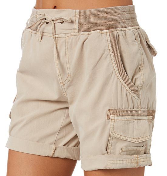 Audria - High Waist Drawstring Cargo Pocket Shorts