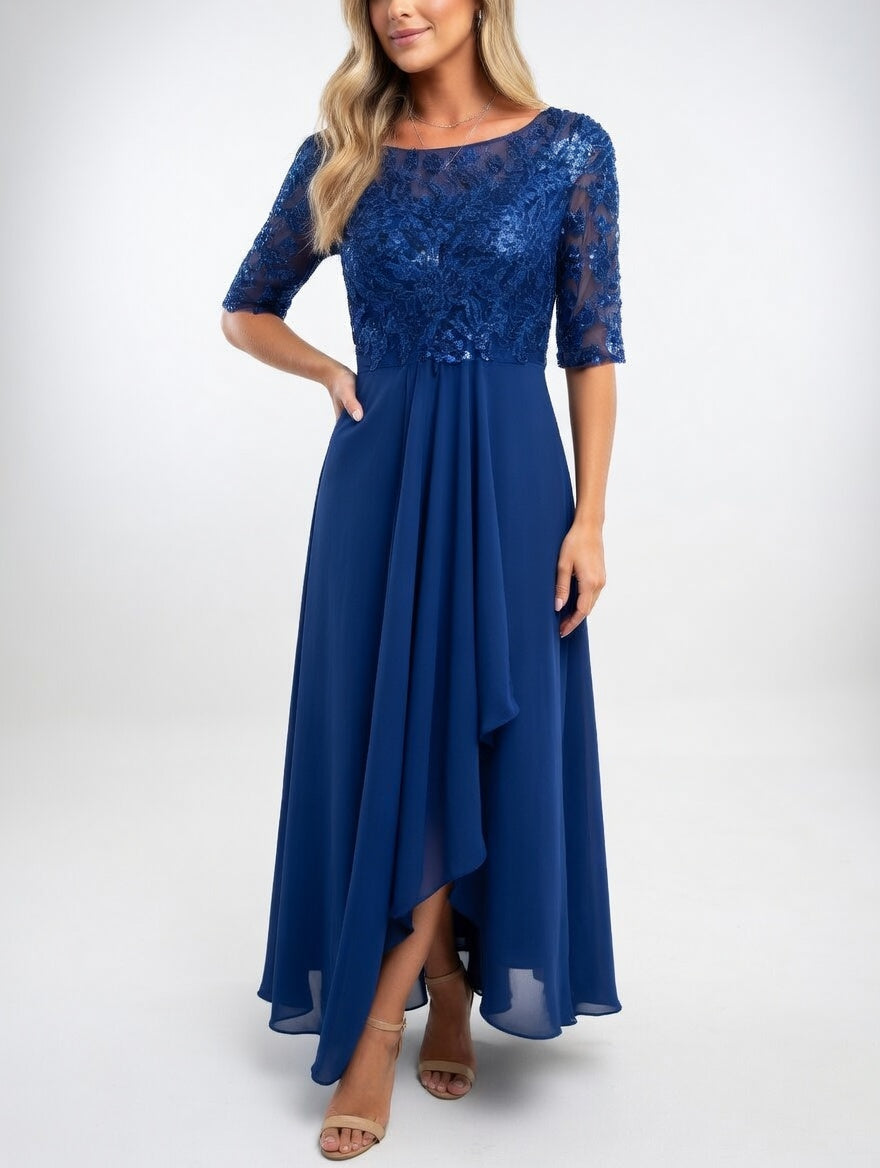 Zerda - Elegant Lace Midi Dress
