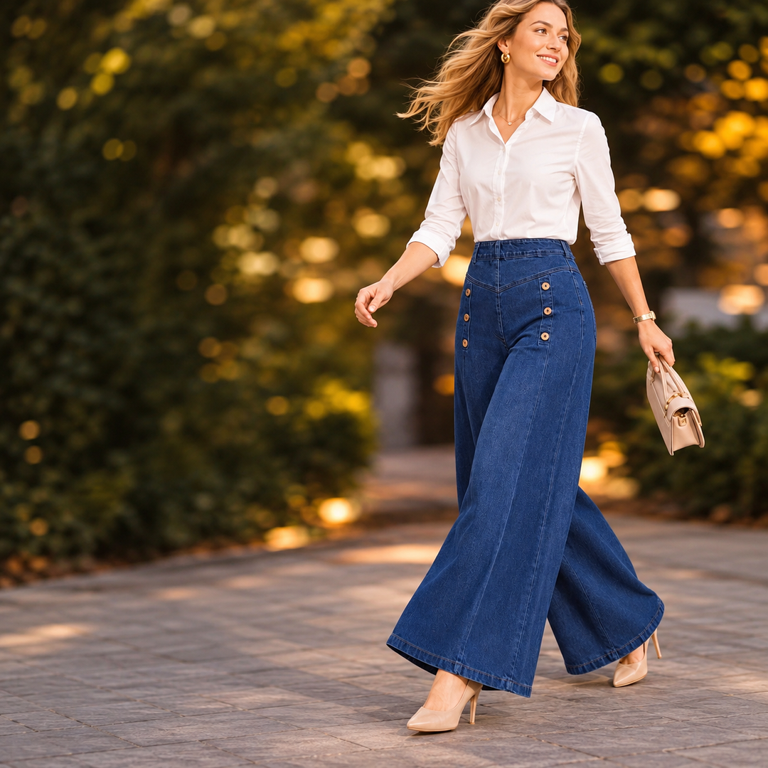 Belilica - Stretch Jeans With Decorative Buttons