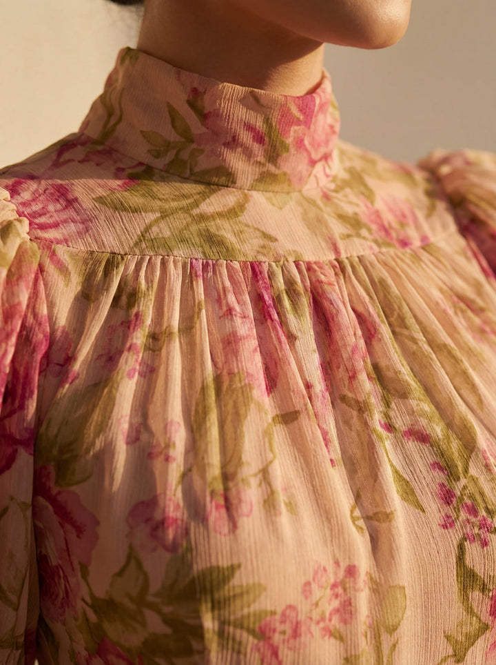 Rimina - Stylish Floral Dress With Ruffles