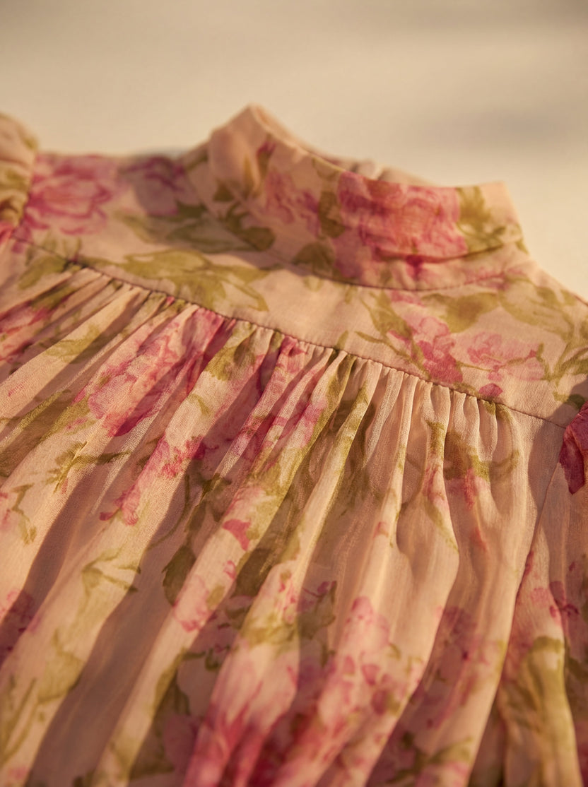Rimina - Stylish Floral Dress With Ruffles