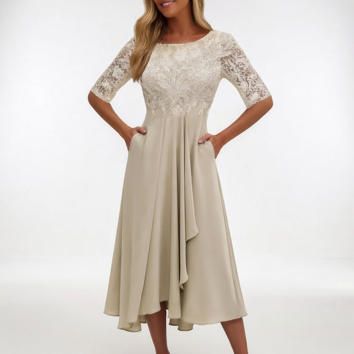 Zerda - Elegant Lace Midi Dress