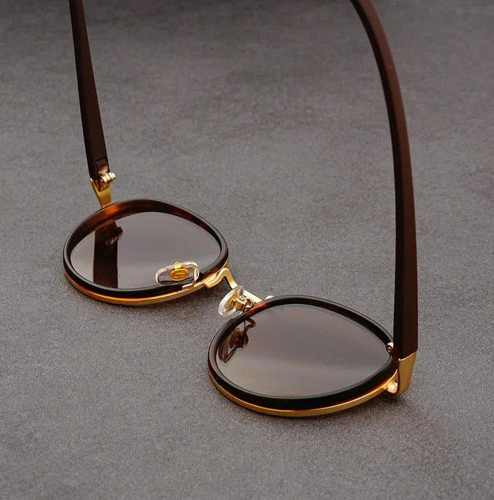 NoirGlow - Luxe Eclipse Circular Sunglasses