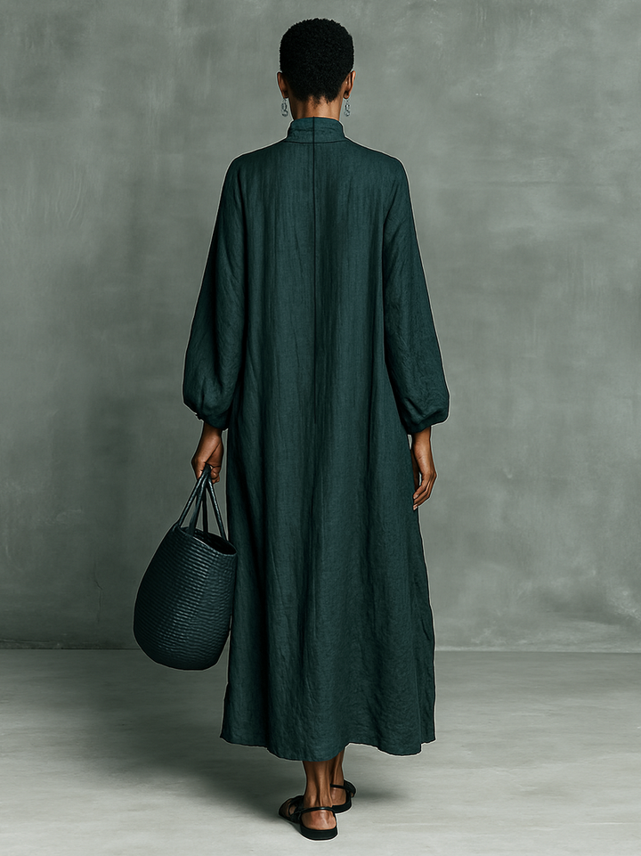 Mirra - Loose-Fitting Maxi Dress With Long Sleeves