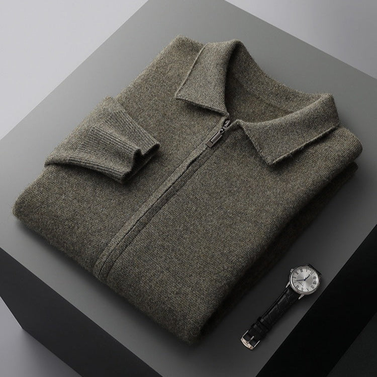 Valian - Elegant Zip-Up Wool Sweater