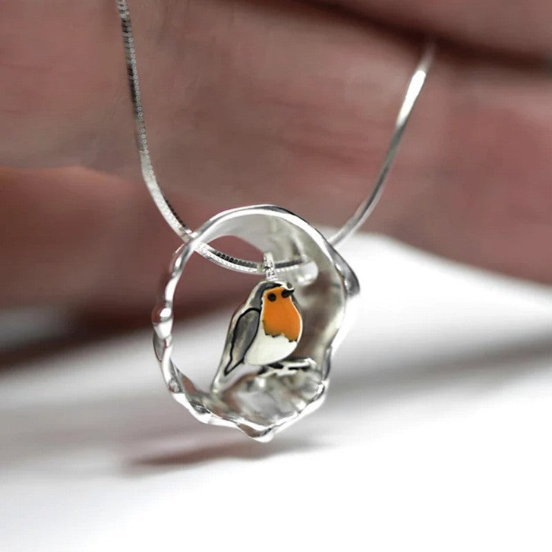 Cezarine -  Necklace With a Robin | 1+ 1 Free