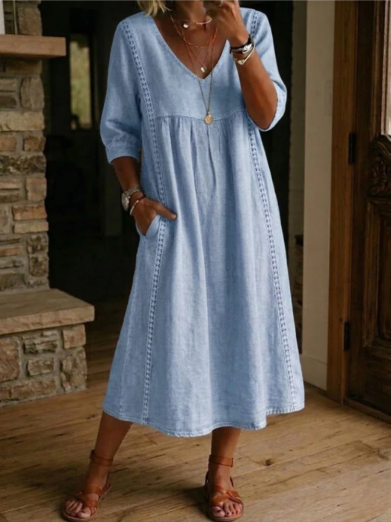 Zelmiraa - Midi Dress With Side Pockets