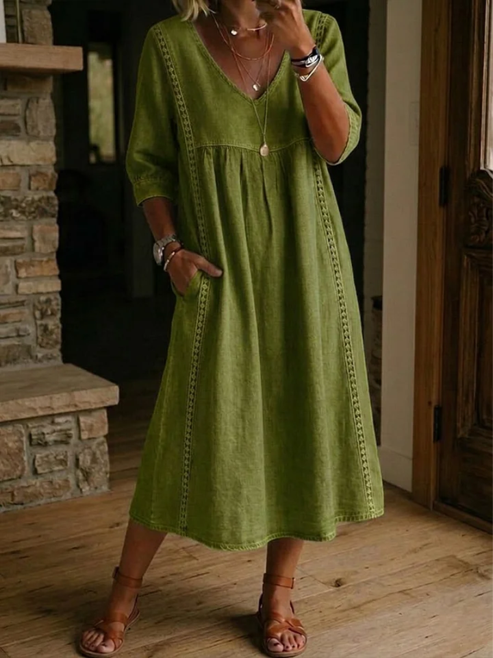 Zelmiraa - Midi Dress With Side Pockets