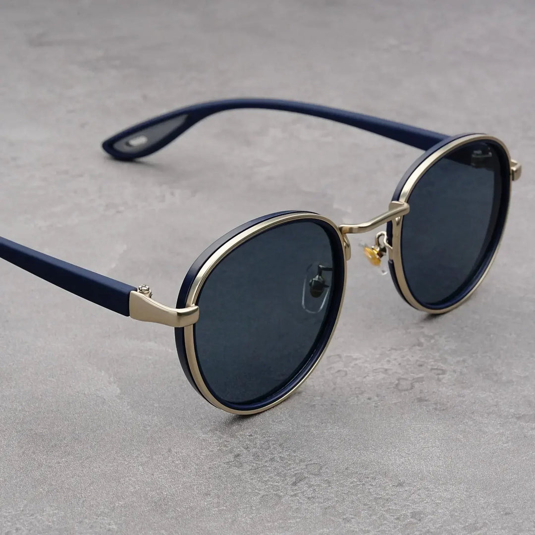 NoirGlow - Luxe Eclipse Circular Sunglasses