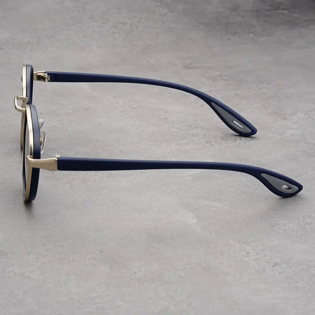 NoirGlow - Luxe Eclipse Circular Sunglasses