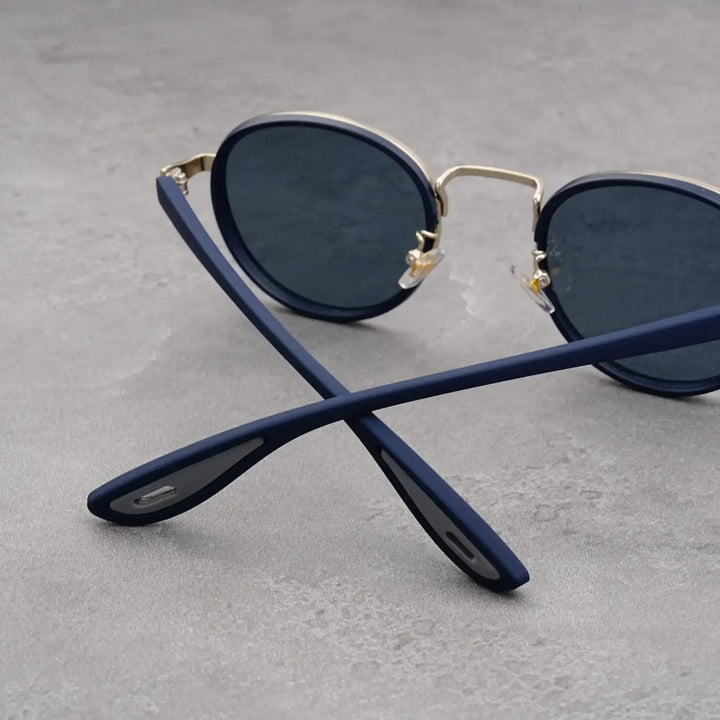NoirGlow - Luxe Eclipse Circular Sunglasses