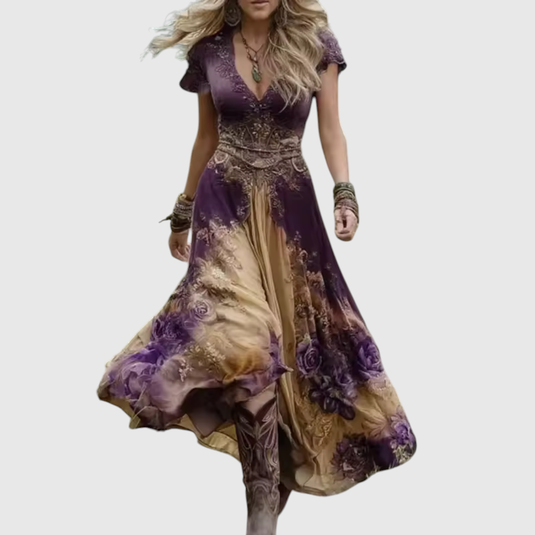 Vihangi - Fitted And Loose Floral Dress