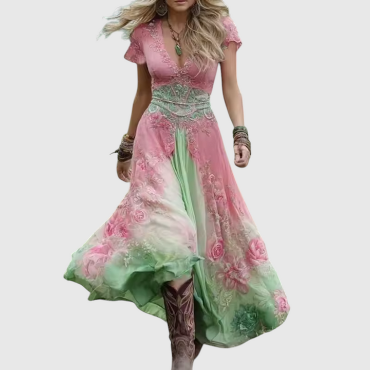 Vihangi - Fitted And Loose Floral Dress
