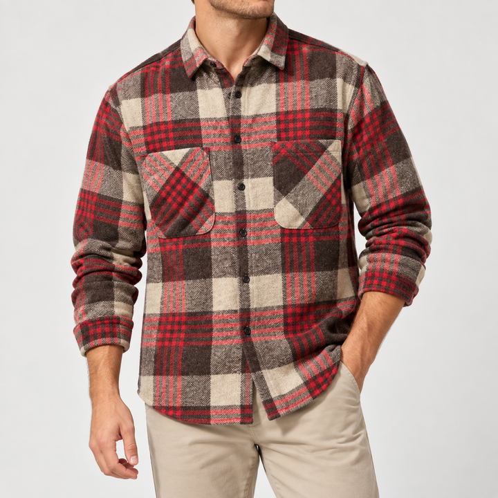 Balthar - Plaid Button-Up Long Sleeve Shirt