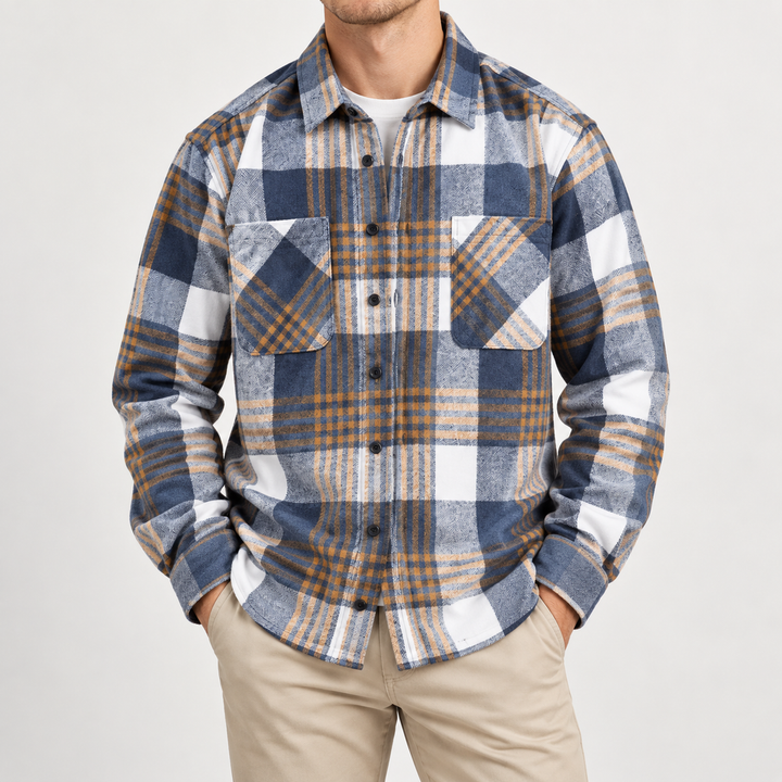 Balthar - Plaid Button-Up Long Sleeve Shirt