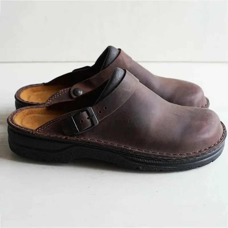 Moniya - Comfortable Clogs with Side Buckle Strap