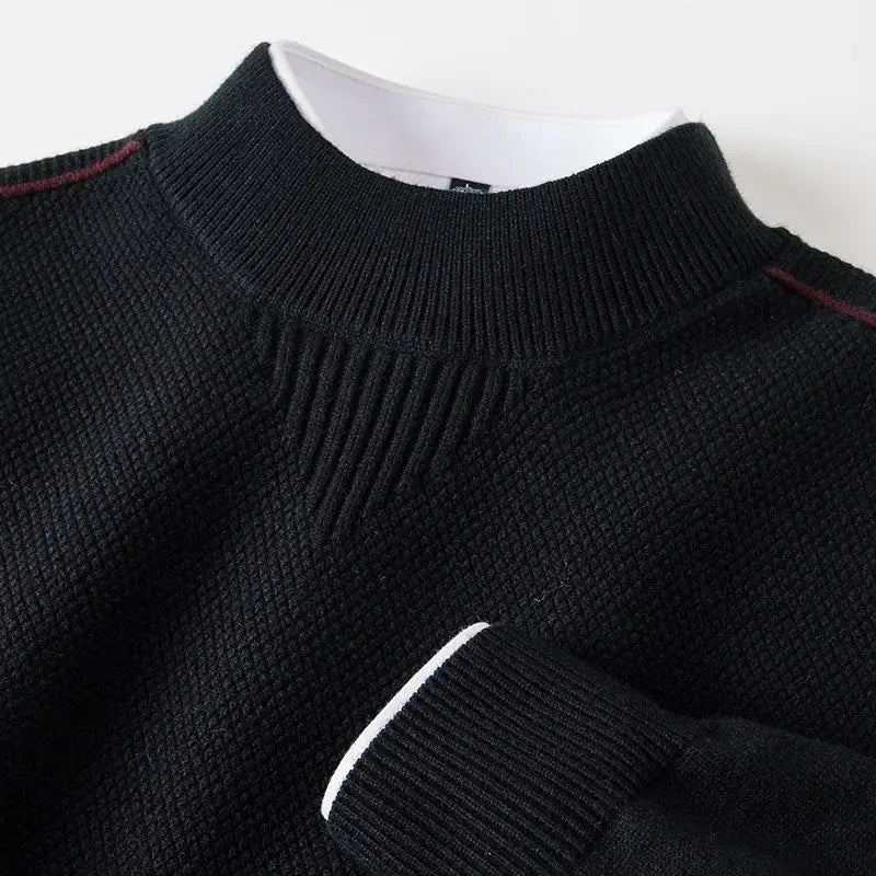 Thado - Sweater With Textured Knit and Crew Neck
