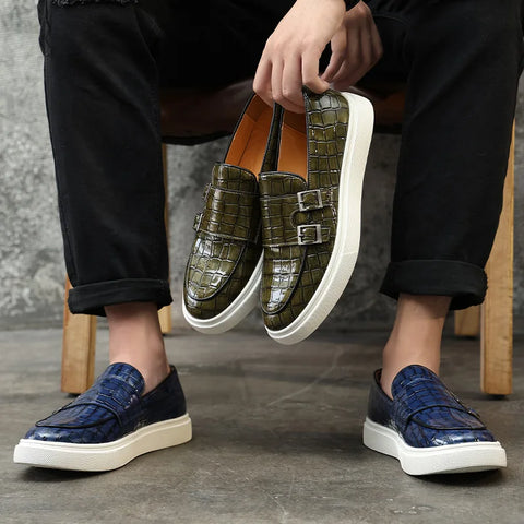 Valik - Crocodile Pattern Loafer