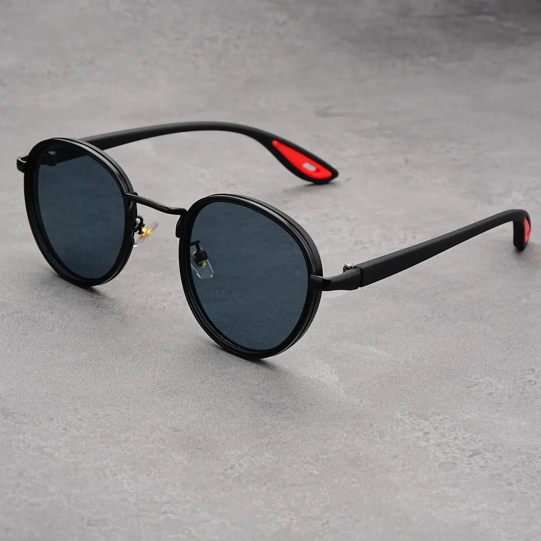NoirGlow - Luxe Eclipse Circular Sunglasses