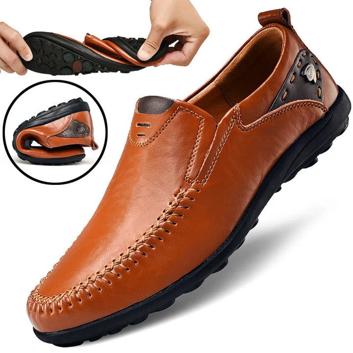 Shalav - Casual Leather Slip-On Shoes