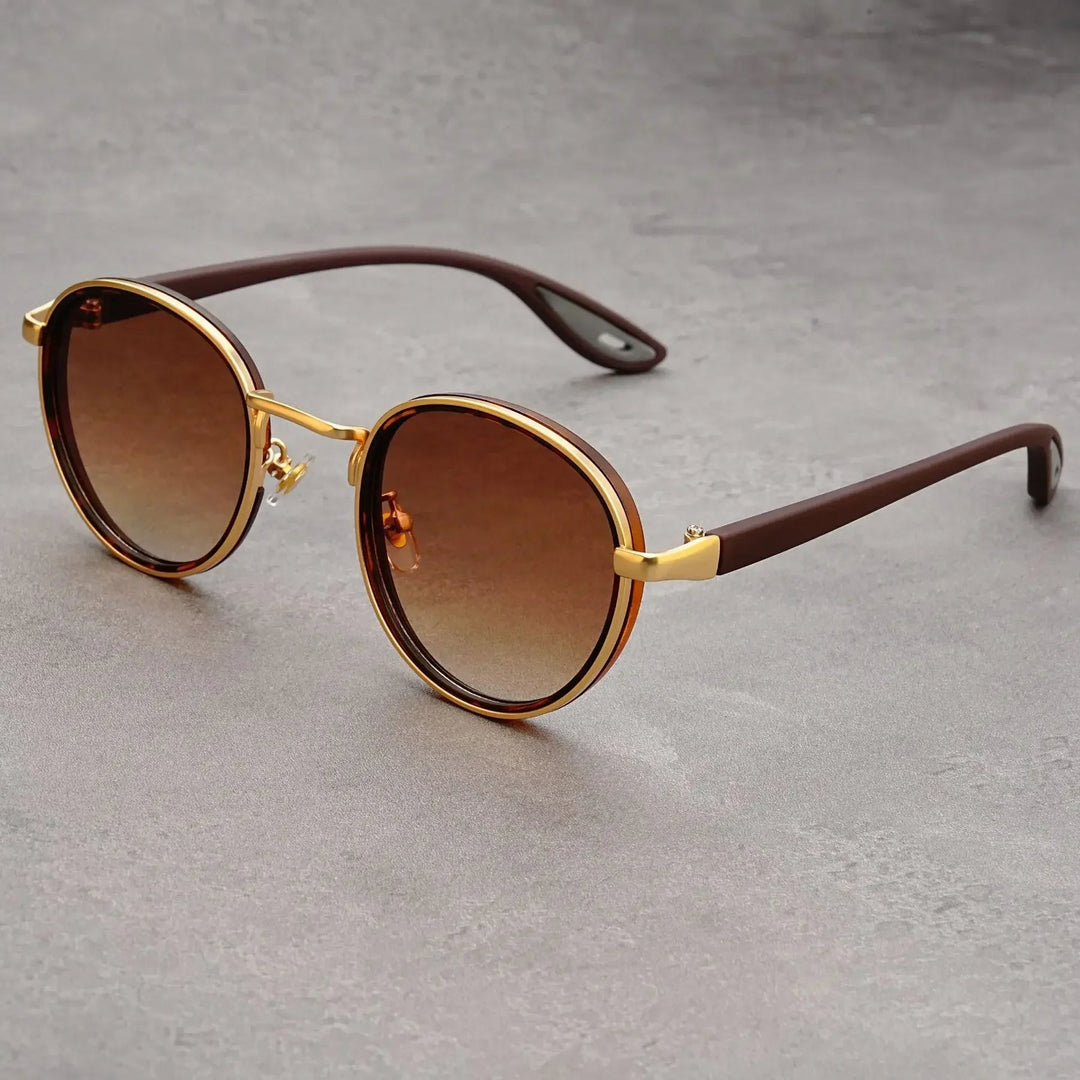 NoirGlow - Luxe Eclipse Circular Sunglasses
