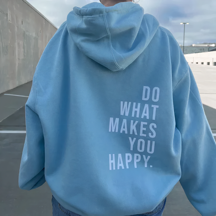 Kelita - Letter Printed Casual Hoodie
