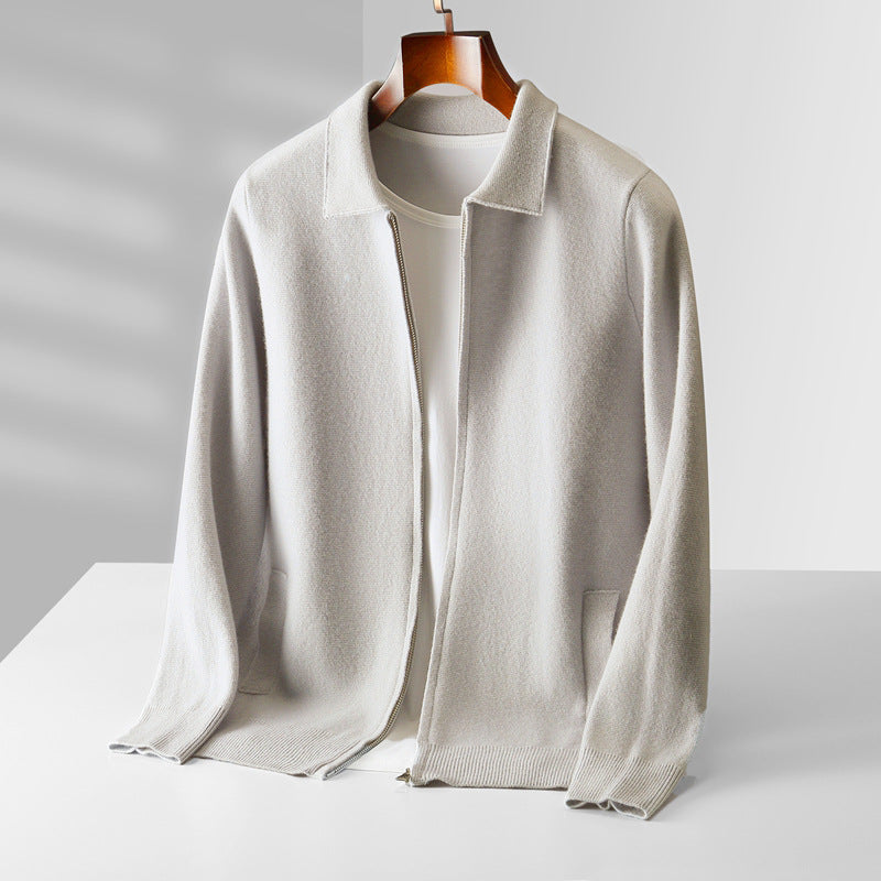 Valian - Elegant Zip-Up Wool Sweater