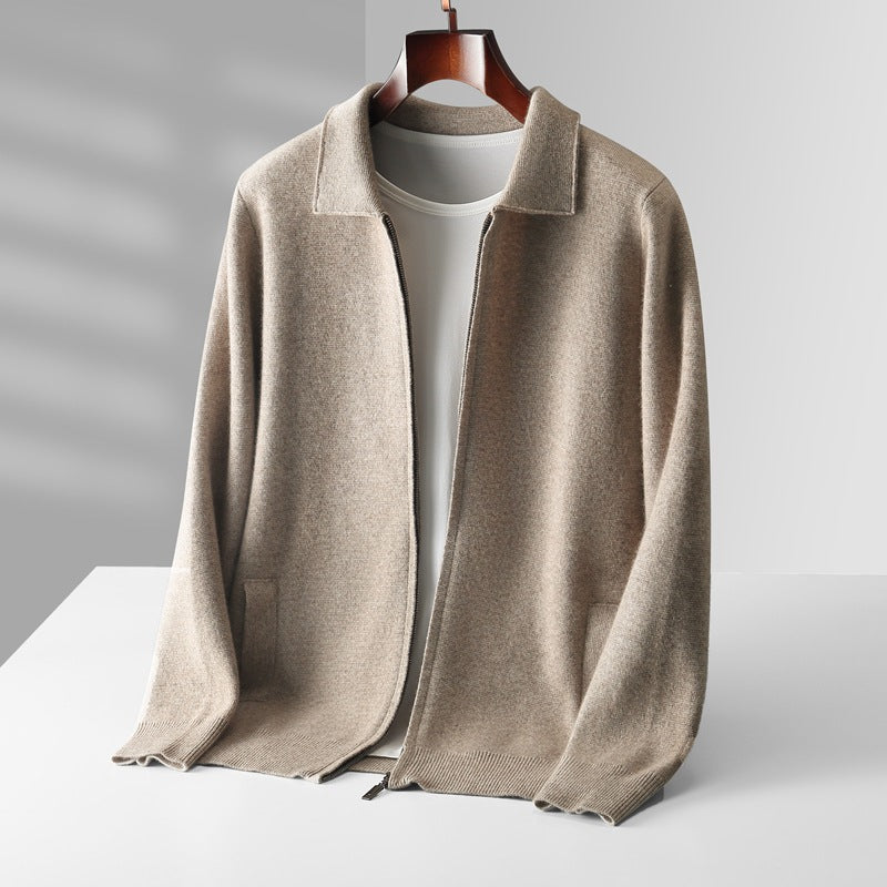 Valian - Elegant Zip-Up Wool Sweater