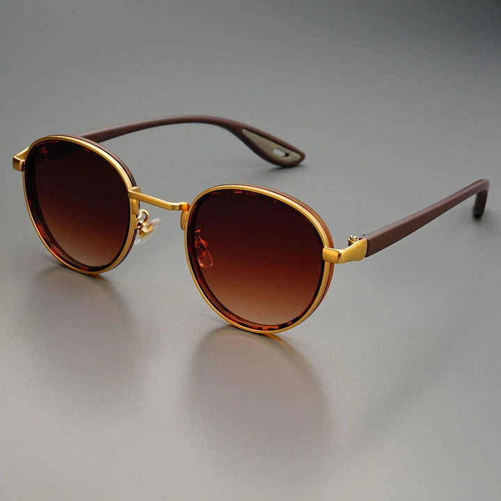 NoirGlow - Luxe Eclipse Circular Sunglasses
