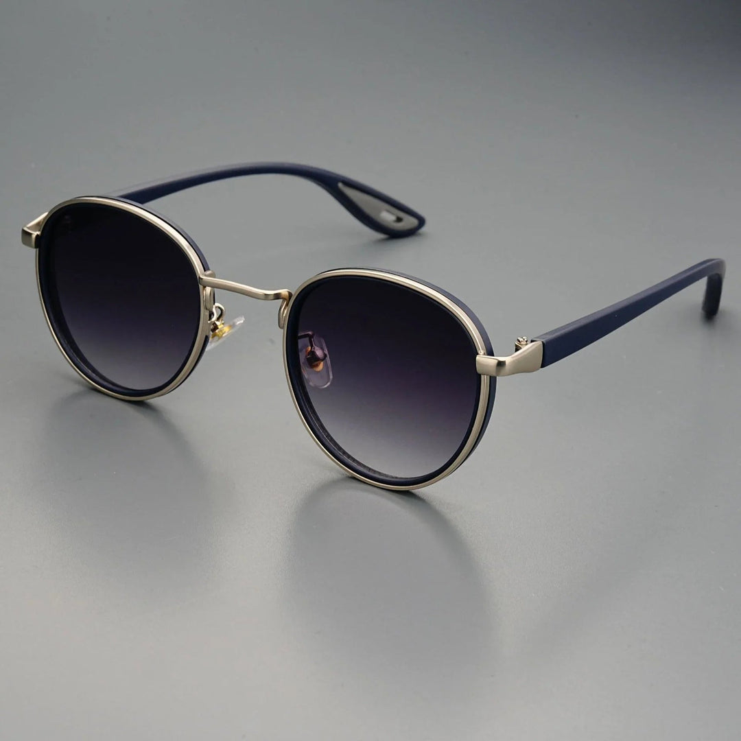 NoirGlow - Luxe Eclipse Circular Sunglasses