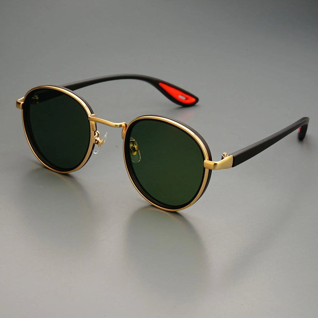 NoirGlow - Luxe Eclipse Circular Sunglasses