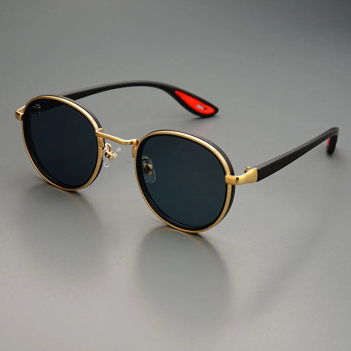 NoirGlow - Luxe Eclipse Circular Sunglasses