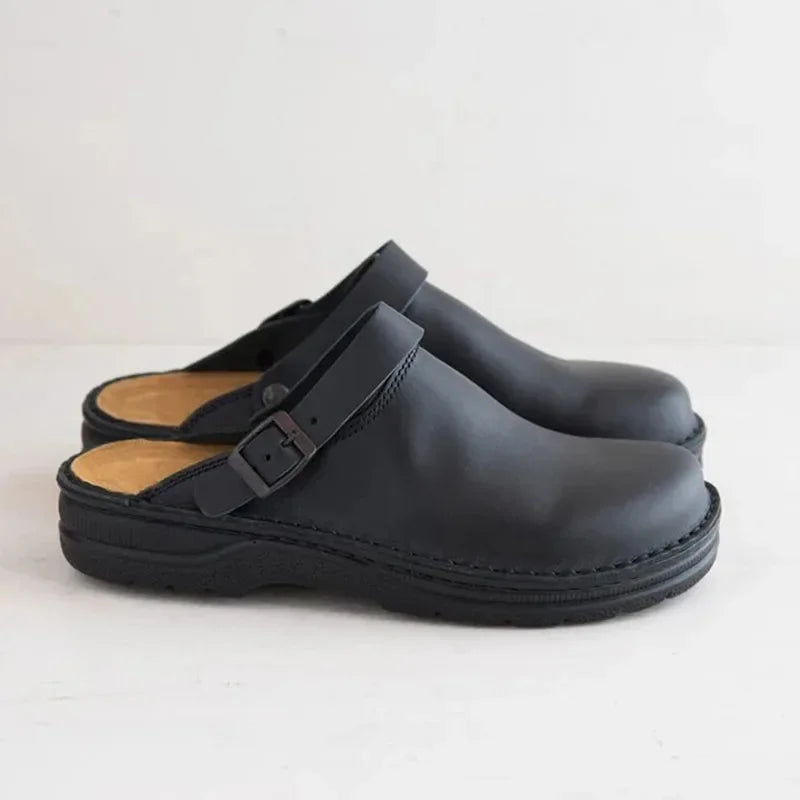 Moniya - Comfortable Clogs with Side Buckle Strap