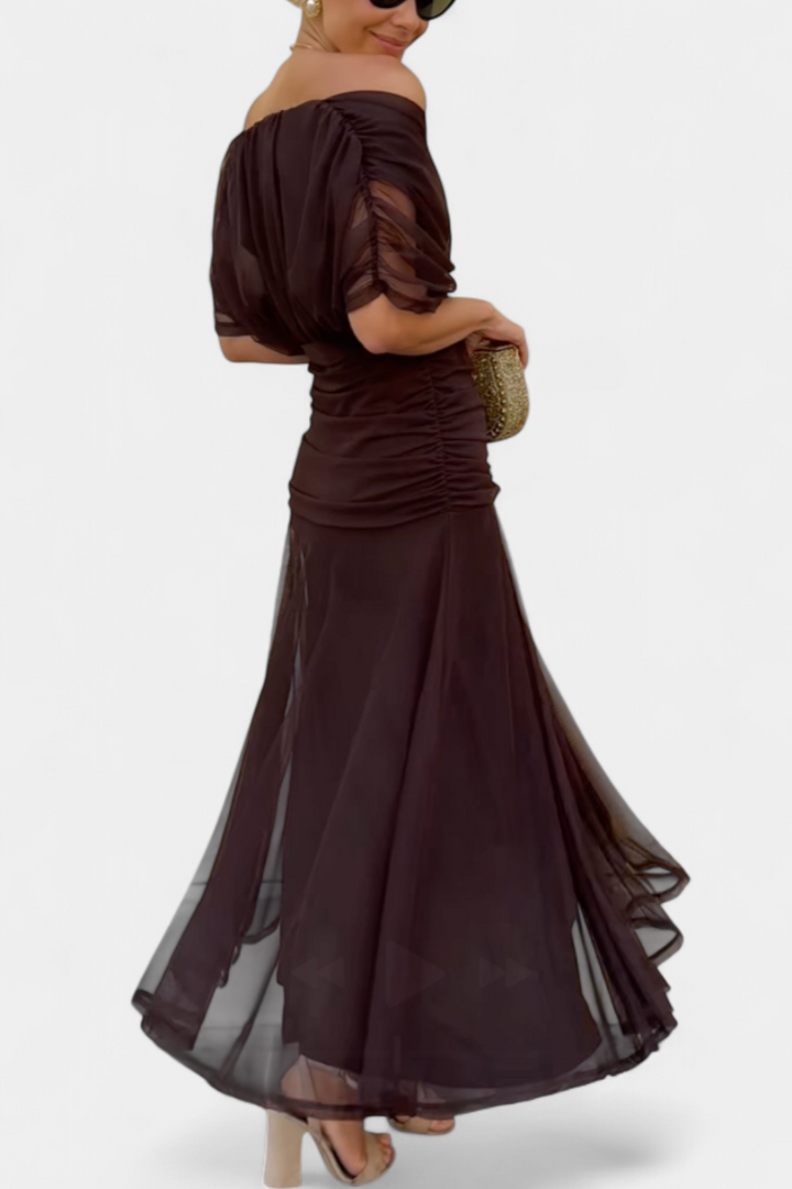 Lordanka - V-neck Long Dress With Floral Pattern