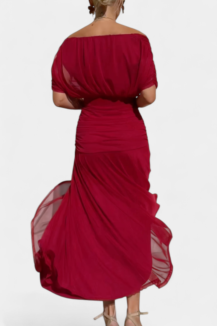 Lordanka - V-neck Long Dress With Floral Pattern