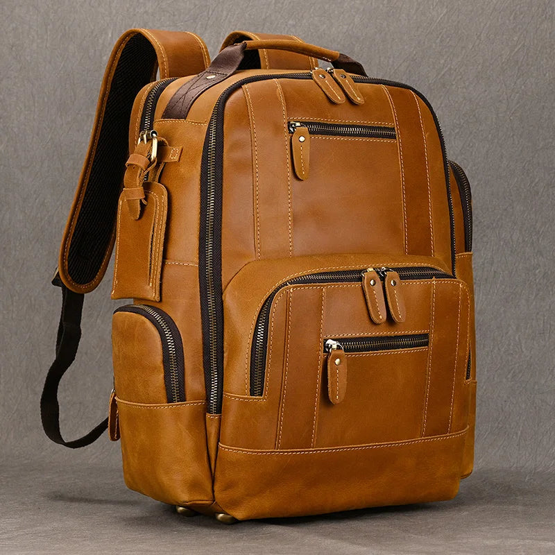 SummitCarry - Vintage Cowhide Leather Travel Backpack