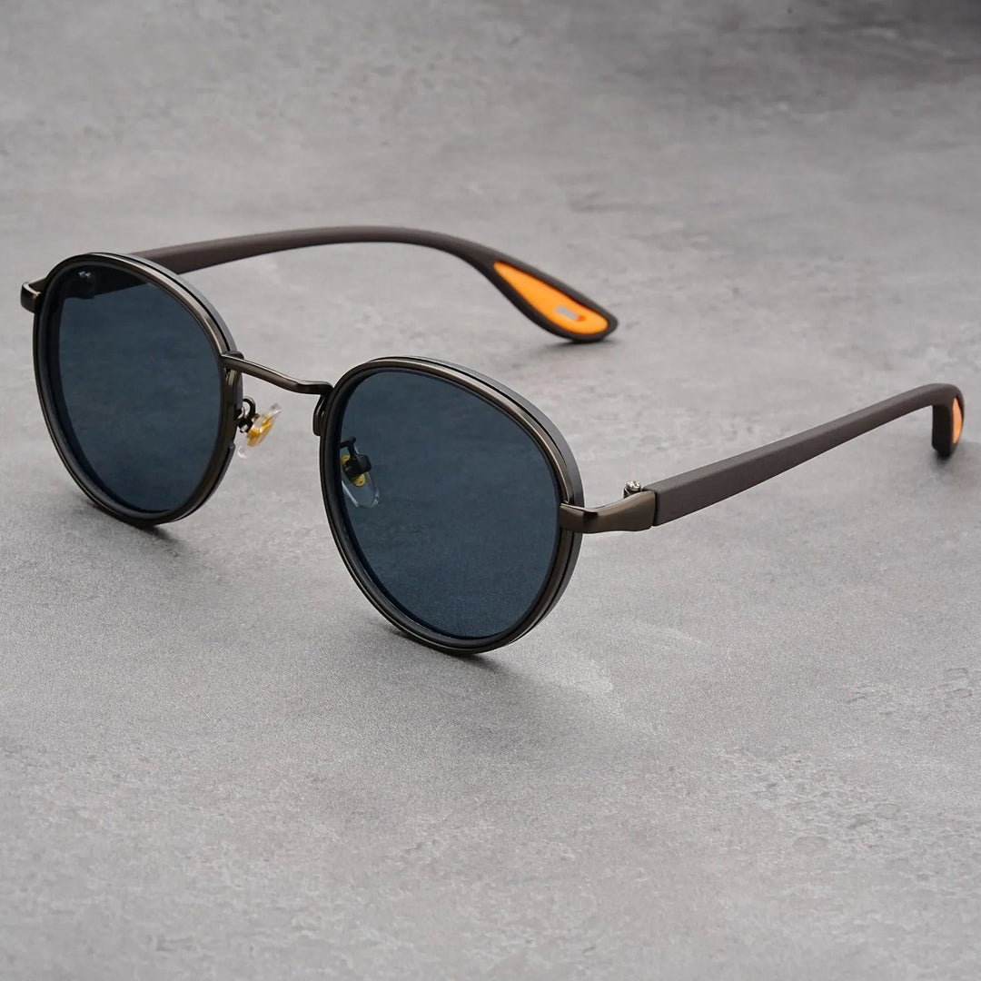 NoirGlow - Luxe Eclipse Circular Sunglasses