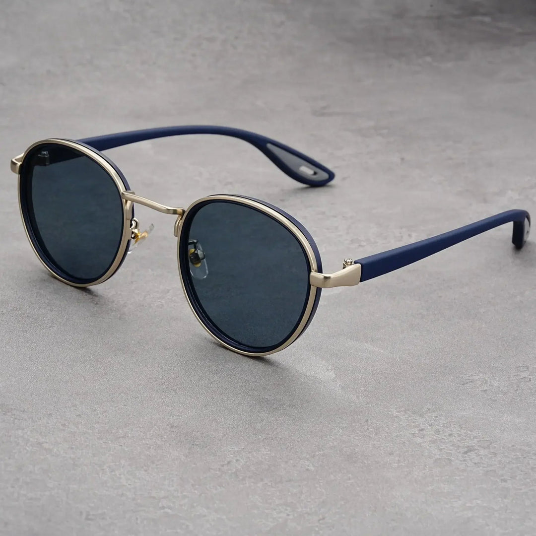 NoirGlow - Luxe Eclipse Circular Sunglasses