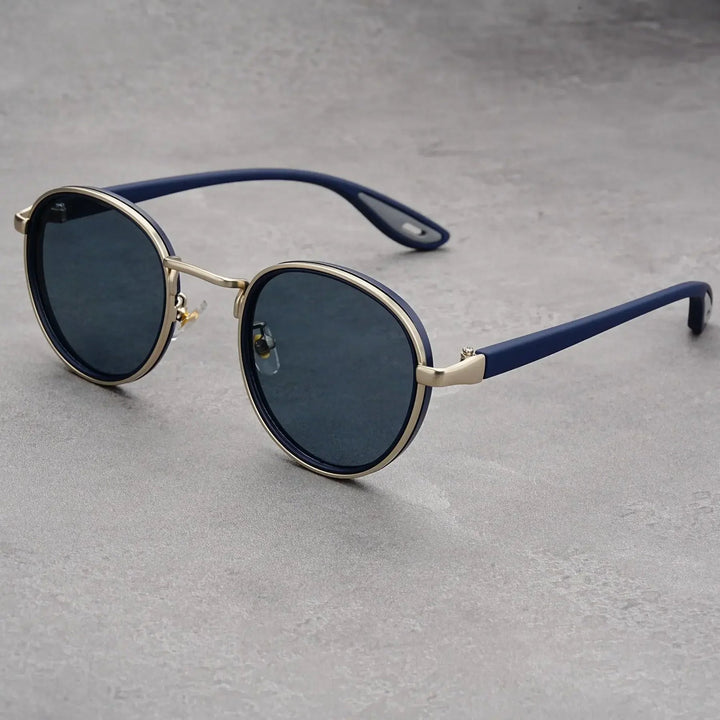 NoirGlow - Luxe Eclipse Circular Sunglasses