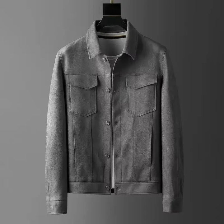 Aveloruva - Faux Suede Jacket With Front Pockets