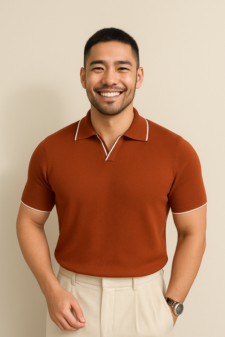 Gorazd - Breathable Knitted Polo Shirt
