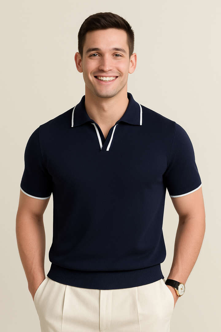 Gorazd - Breathable Knitted Polo Shirt