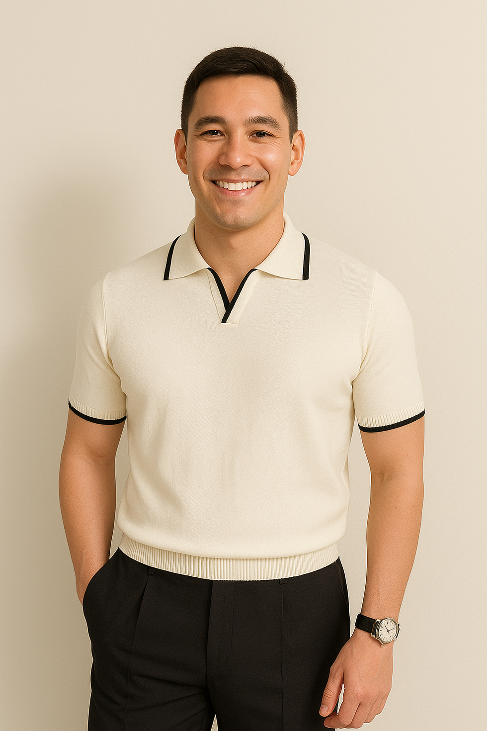 Gorazd - Breathable Knitted Polo Shirt