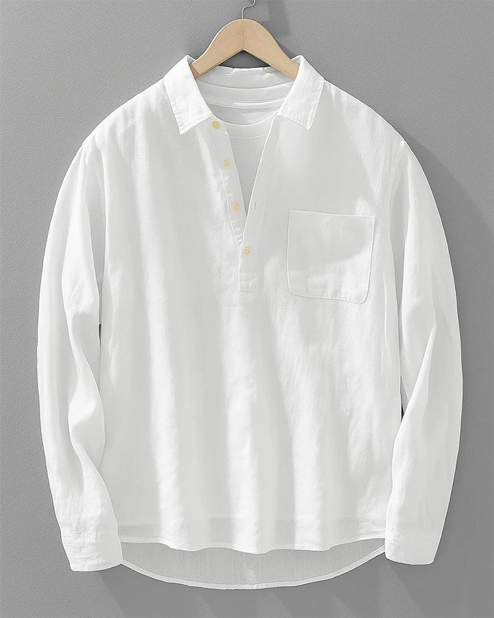 Fabius - Long Sleeve Collar Shirt With Pocket