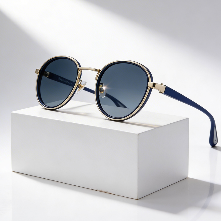 NoirGlow - Luxe Eclipse Circular Sunglasses