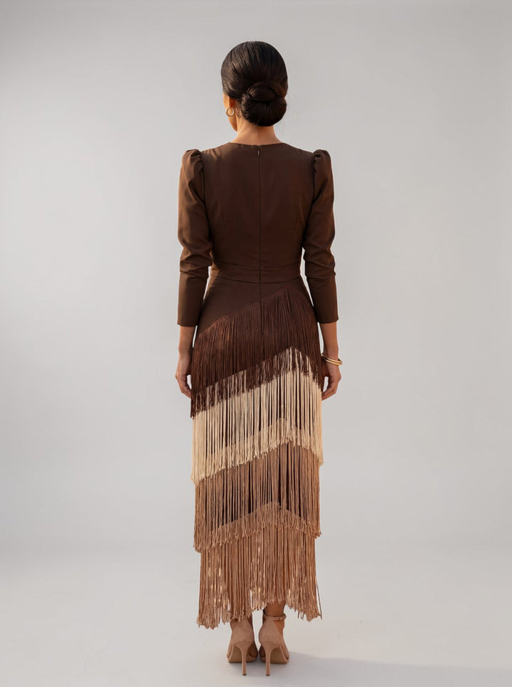 Rylanya - Elegant Fringed Dress